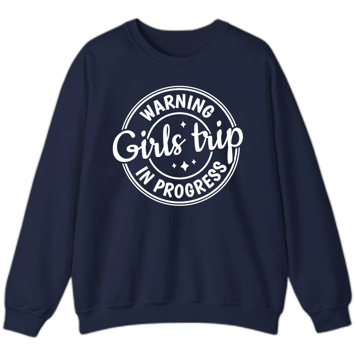 Girls Trip In Progress Warning Sweatshirt in Navy