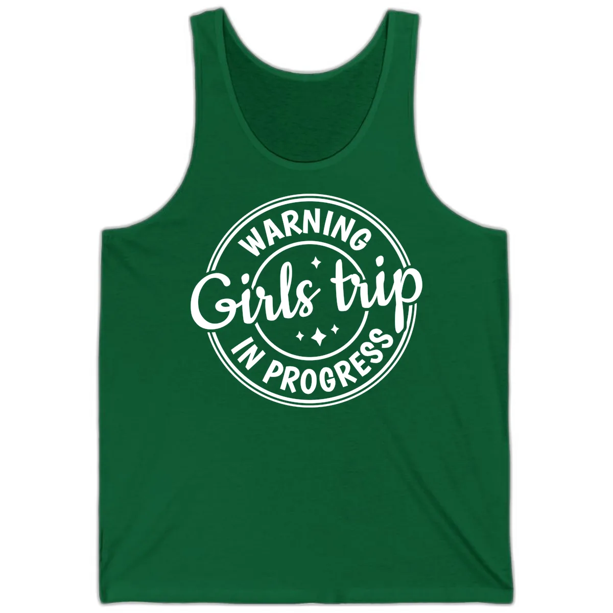 Girls Trip In Progress Warning Tank in Kelly