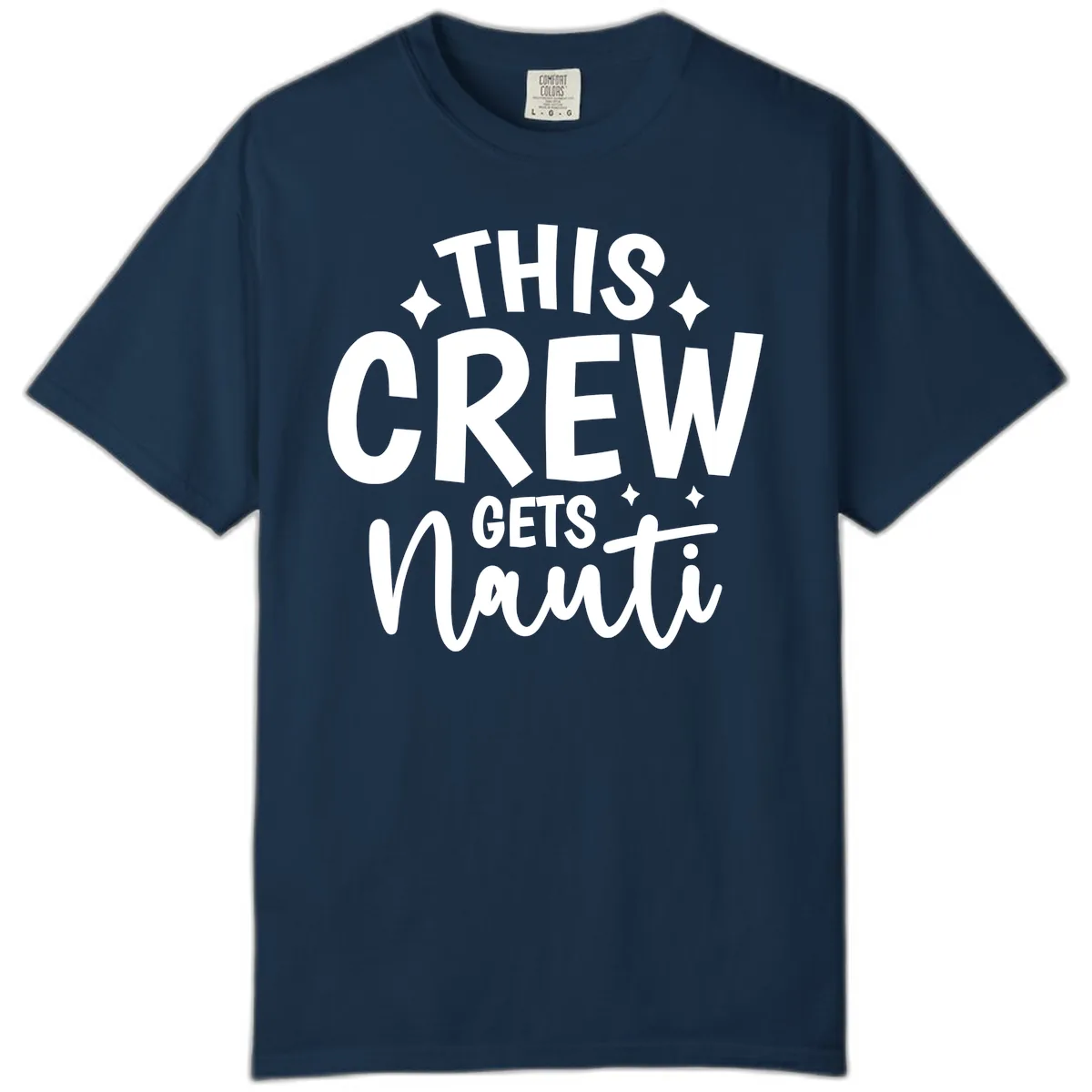 This Crew Gets Nauti Funny Cruise Shirt Comfort Color in True Navy