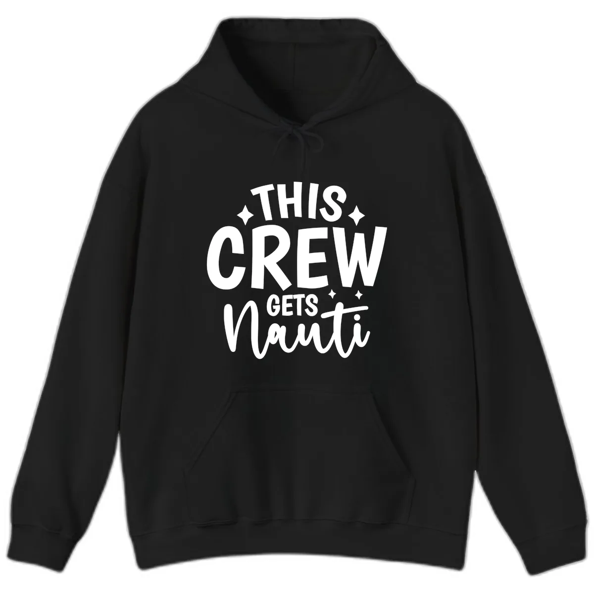 This Crew Gets Nauti Funny Cruise Shirt Hoodie in Black