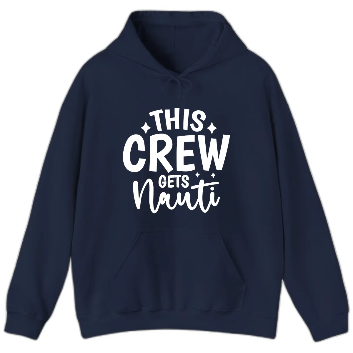 This Crew Gets Nauti Funny Cruise Shirt Hoodie in Navy