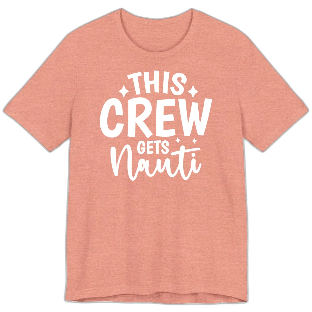 This Crew Gets Nauti Funny Cruise Shirt Premium T-Shirt in Heather Sunset