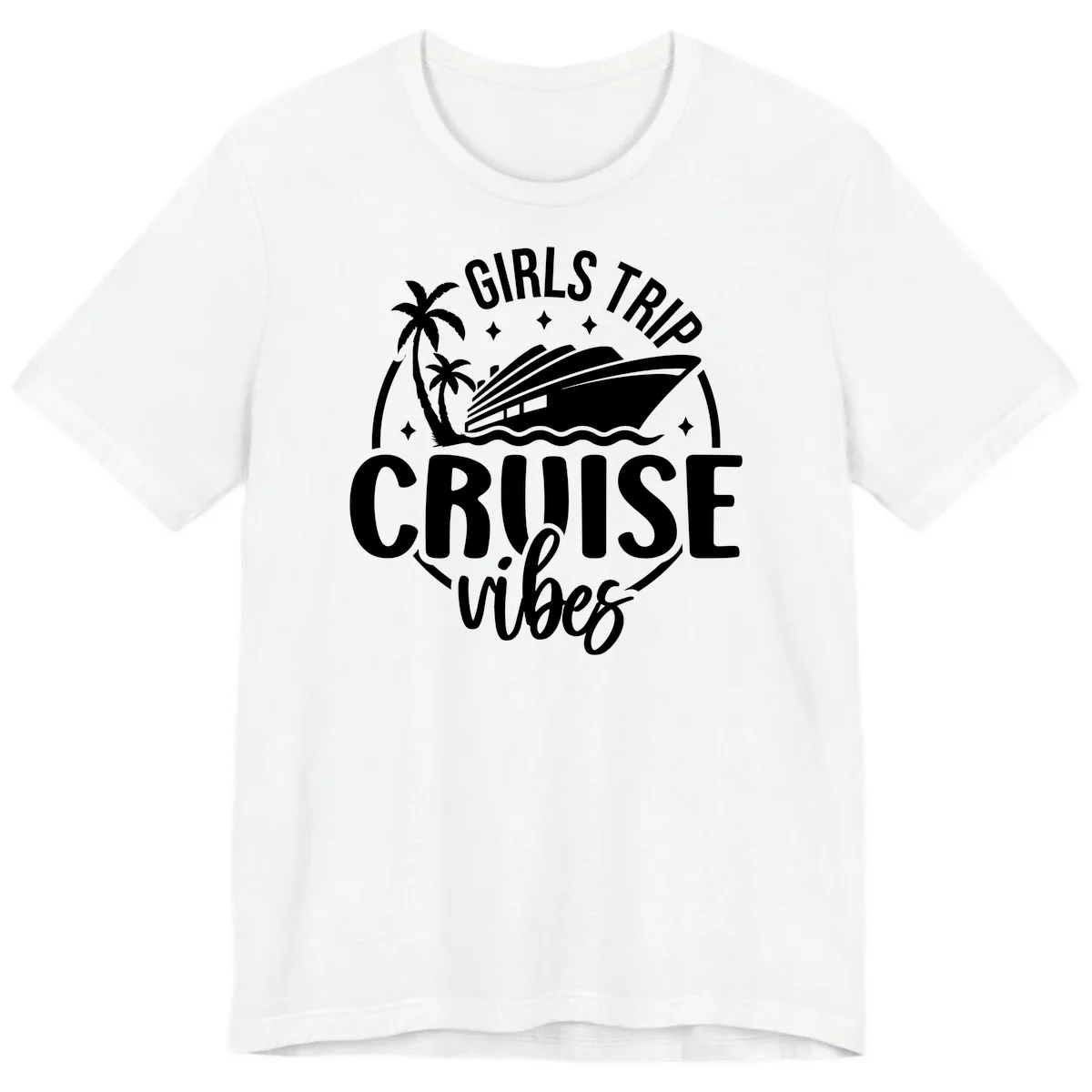Girls Trip Cruise Vibes Premium T-Shirt in White