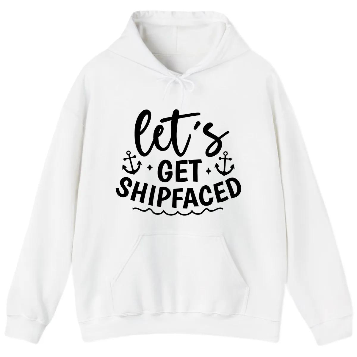Let's Get Shipfaced Cruise Design Hoodie in White