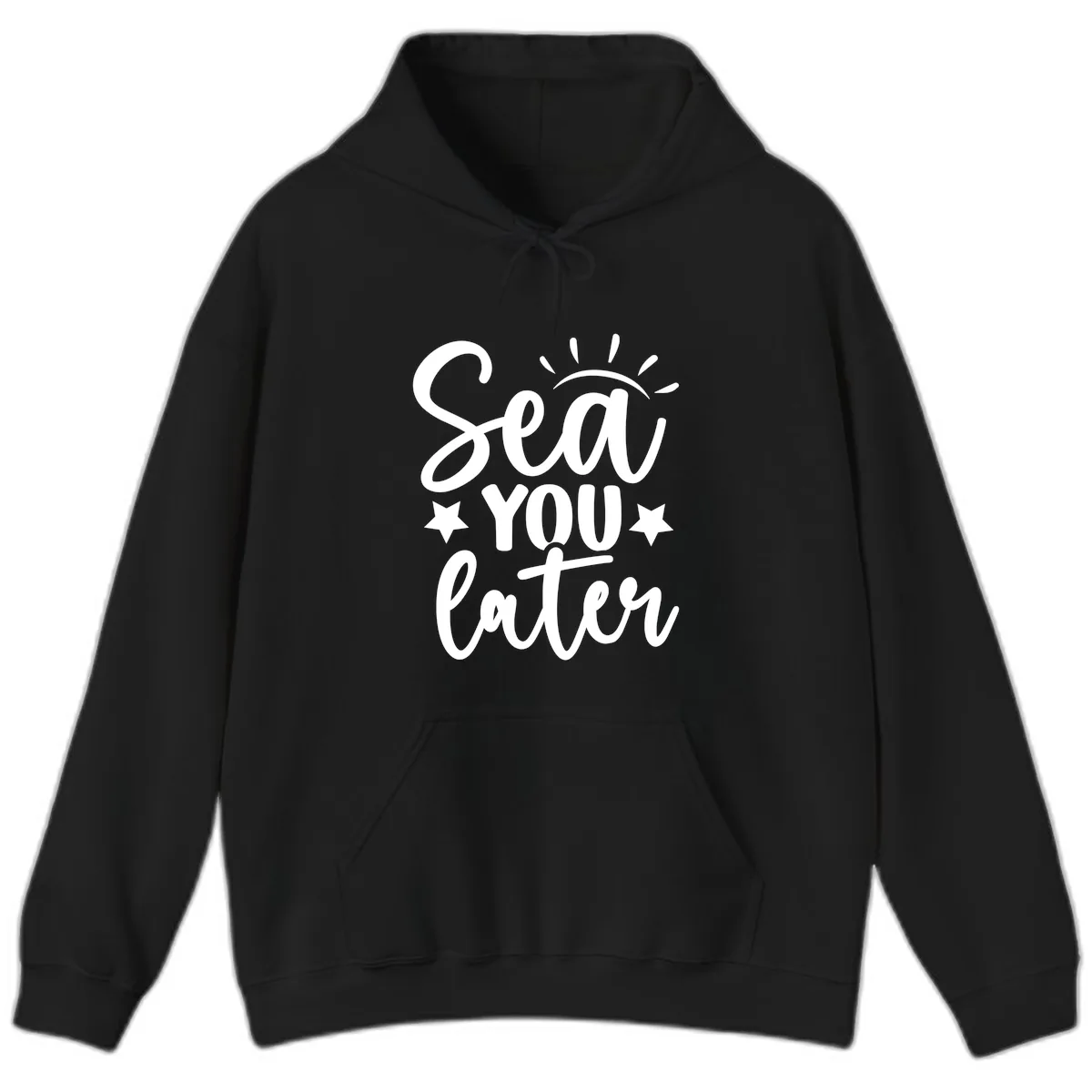 Sea You Later Cruise Design Hoodie in Black