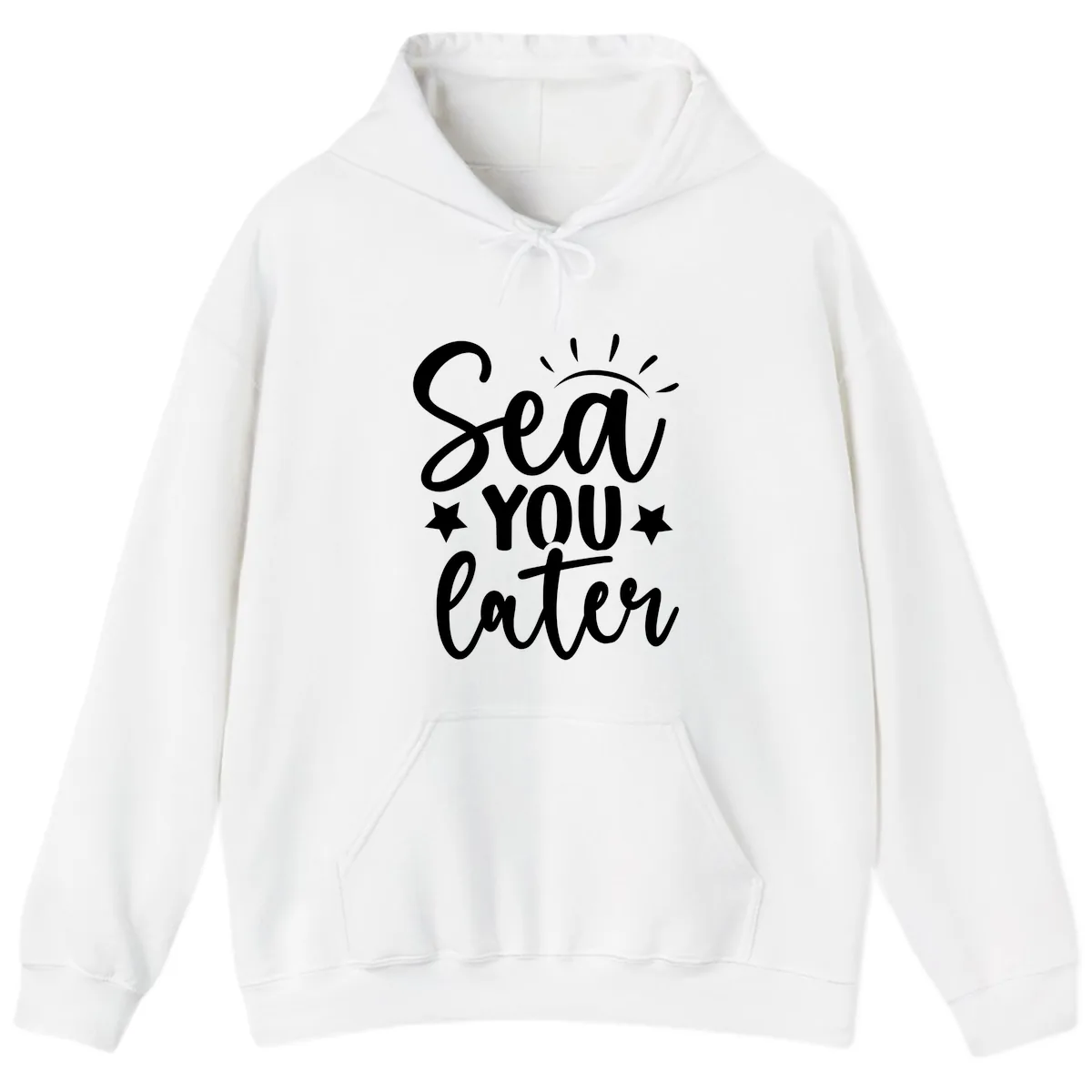 Sea You Later Cruise Design Hoodie in White