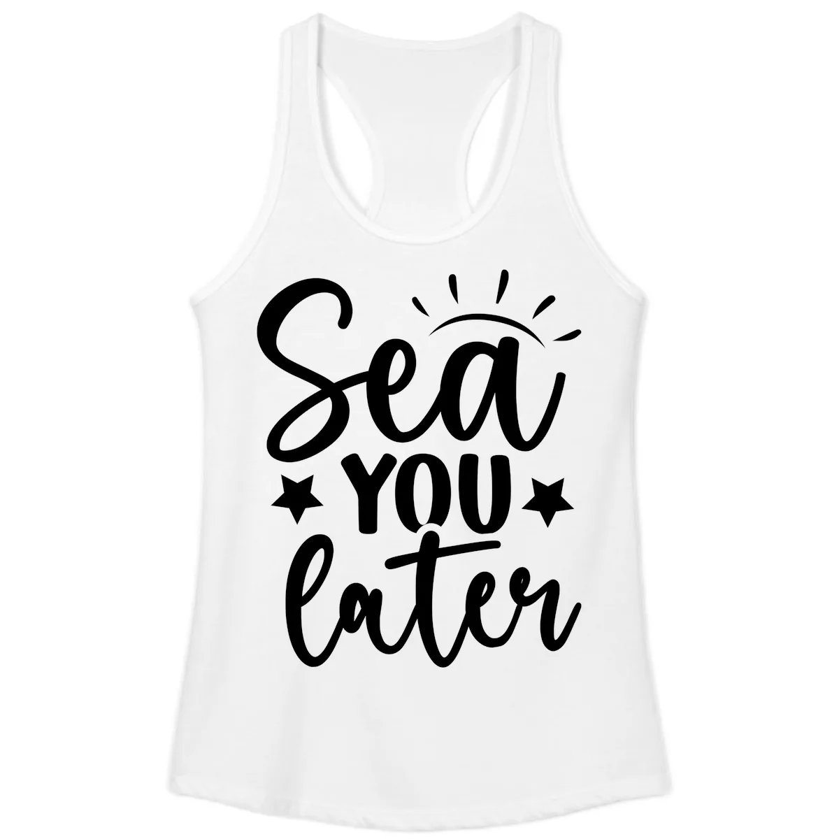 Sea You Later Cruise Design Ladies Tank in White