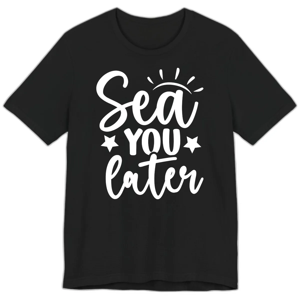 Sea You Later Cruise Design Premium T-Shirt in Black