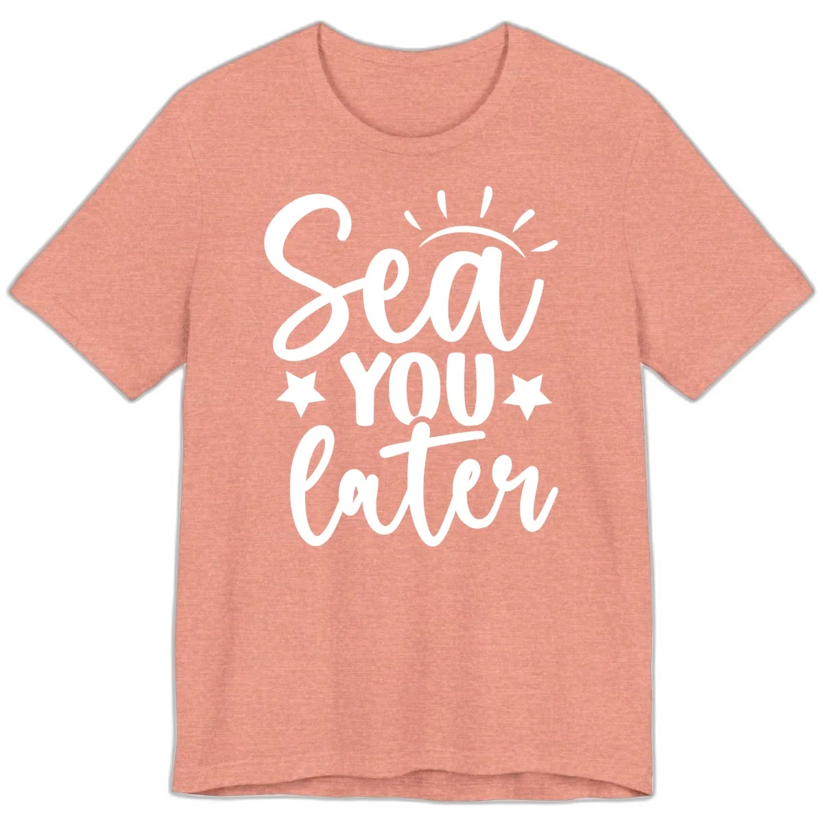 Sea You Later Cruise Design Premium T-Shirt in Heather Sunset