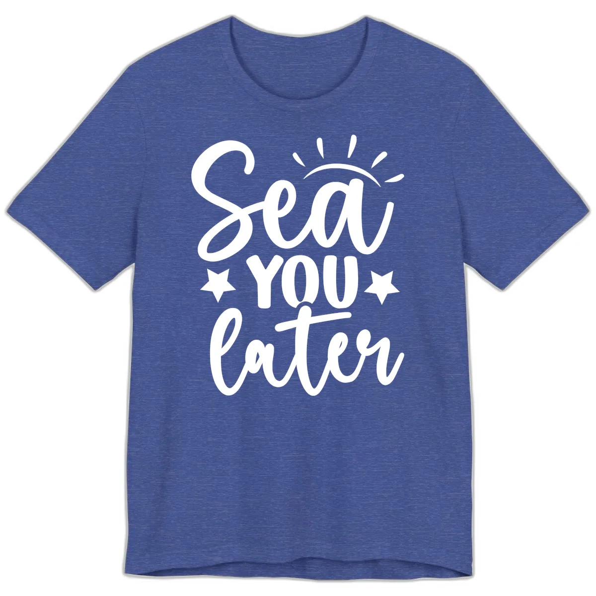Sea You Later Cruise Design Premium T-Shirt in Heather True Royal