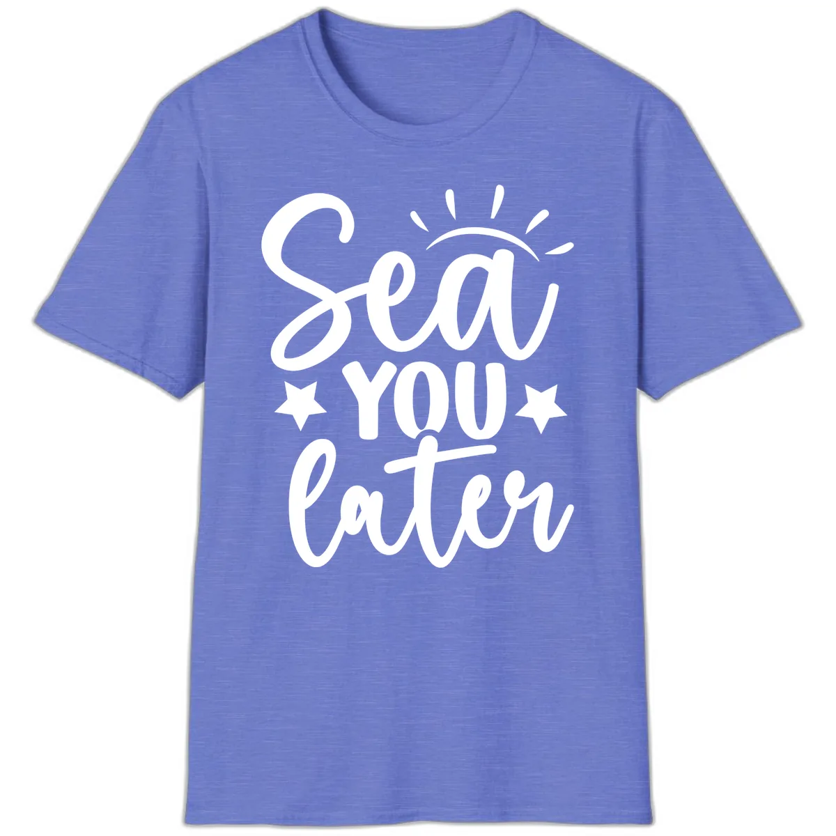 Sea You Later Cruise Design T-Shirt in Heather Royal
