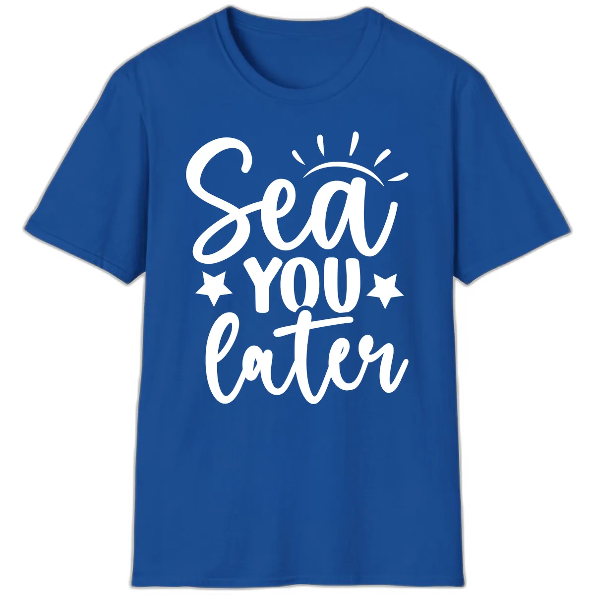 Sea You Later Cruise Design T-Shirt in Royal