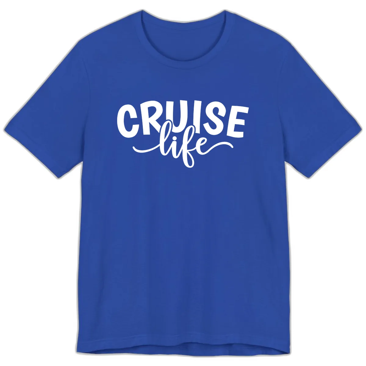 Cruise Life Typography Design Premium T-Shirt in True Royal