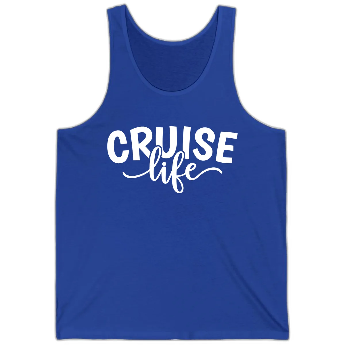 Cruise Life Typography Design Tank in True Royal