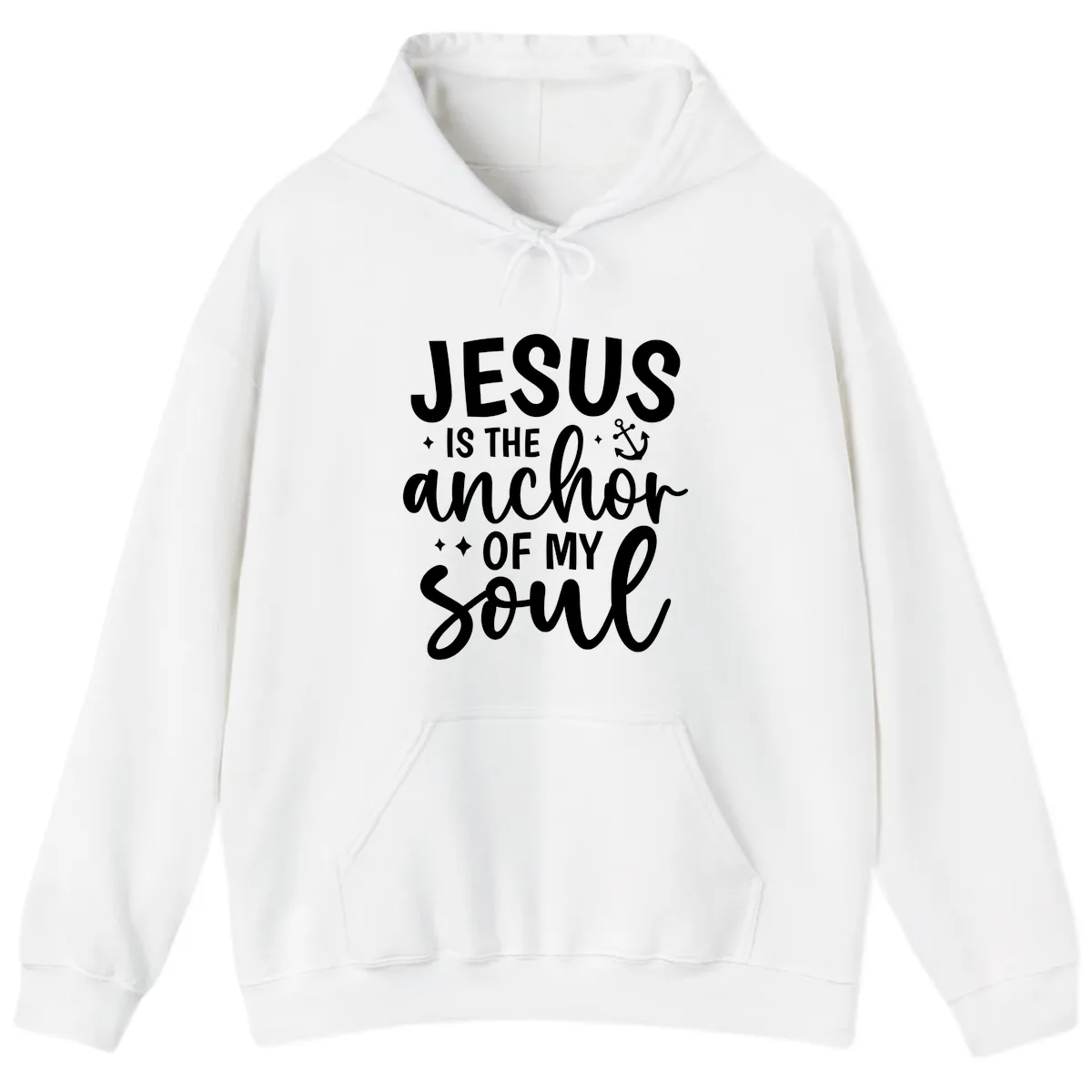 Jesus Is The Anchor Of My Soul Hoodie in White