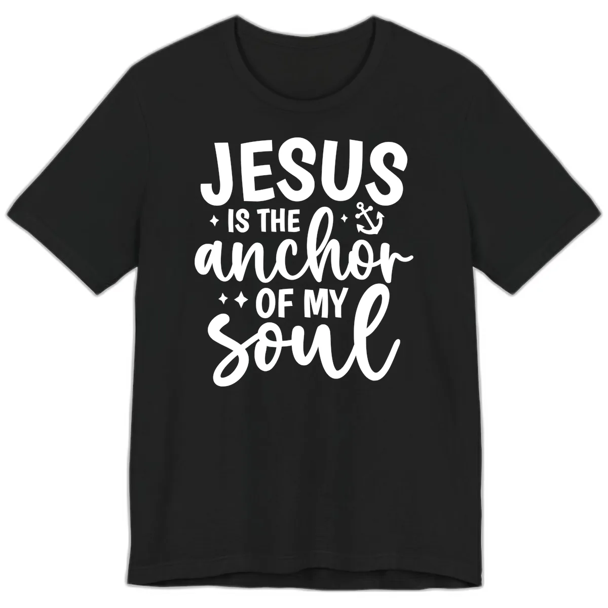 Jesus Is The Anchor Of My Soul Premium T-Shirt in Black