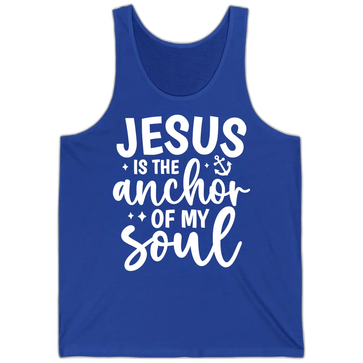 Jesus Is The Anchor Of My Soul Tank in True Royal