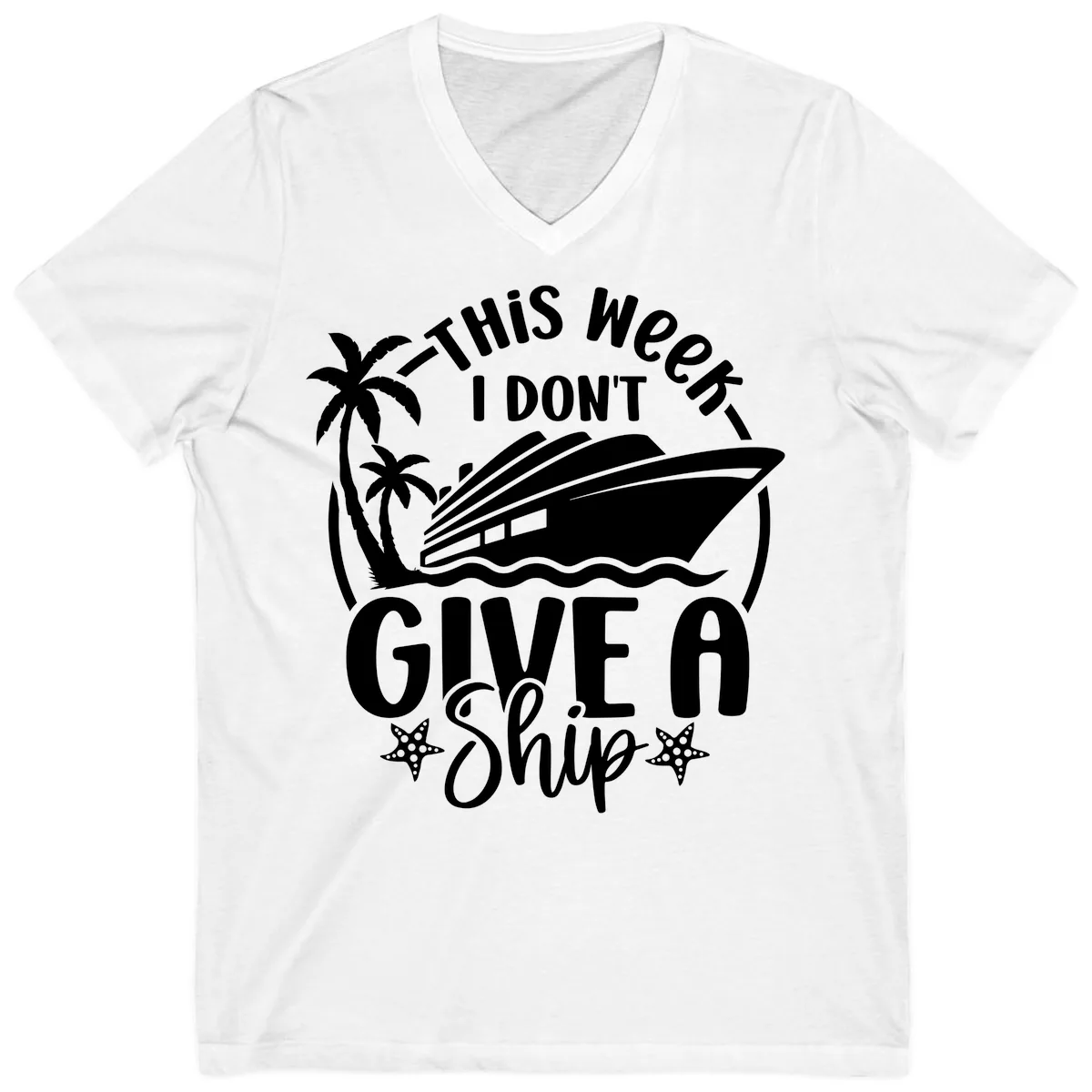 This Week I Don't Give A Ship V-Neck in White