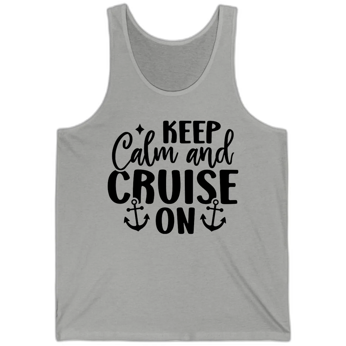 Keep Calm and Cruise On Design Tank in Athletic Heather