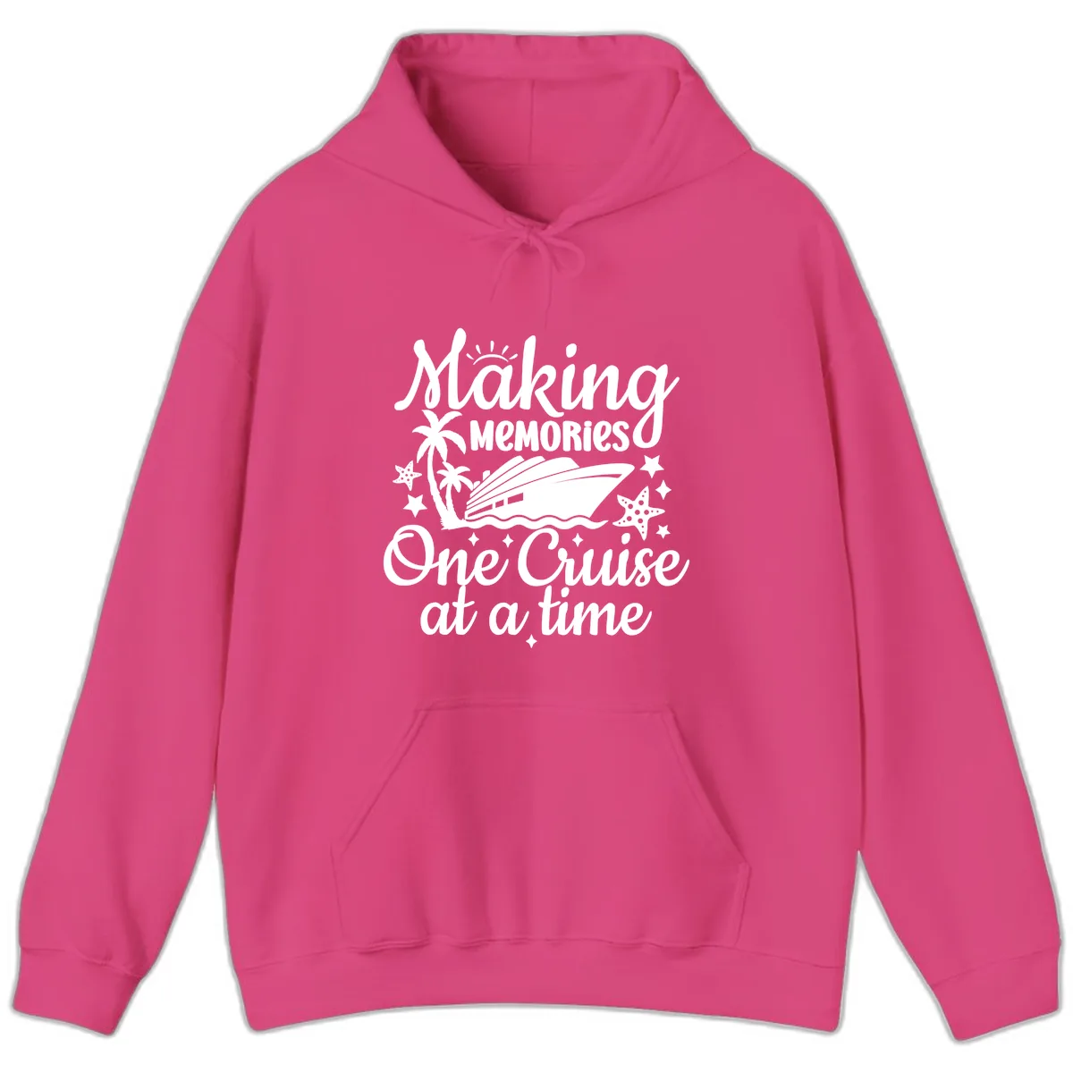 Making Memories One Cruise at a Time Hoodie in Heliconia