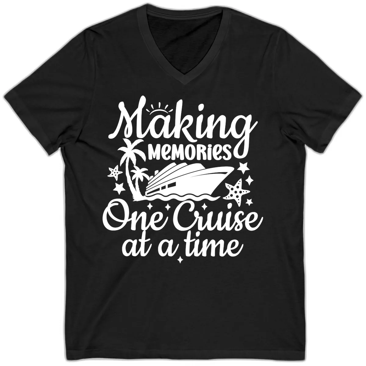 Making Memories One Cruise at a Time V-Neck in Black