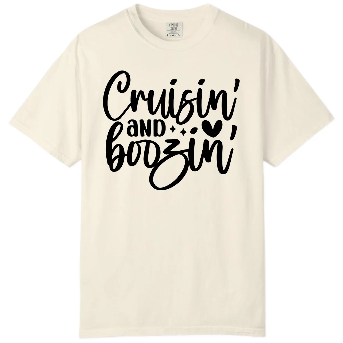 Cruisin and Boozin Cruise Design Comfort Color in Ivory
