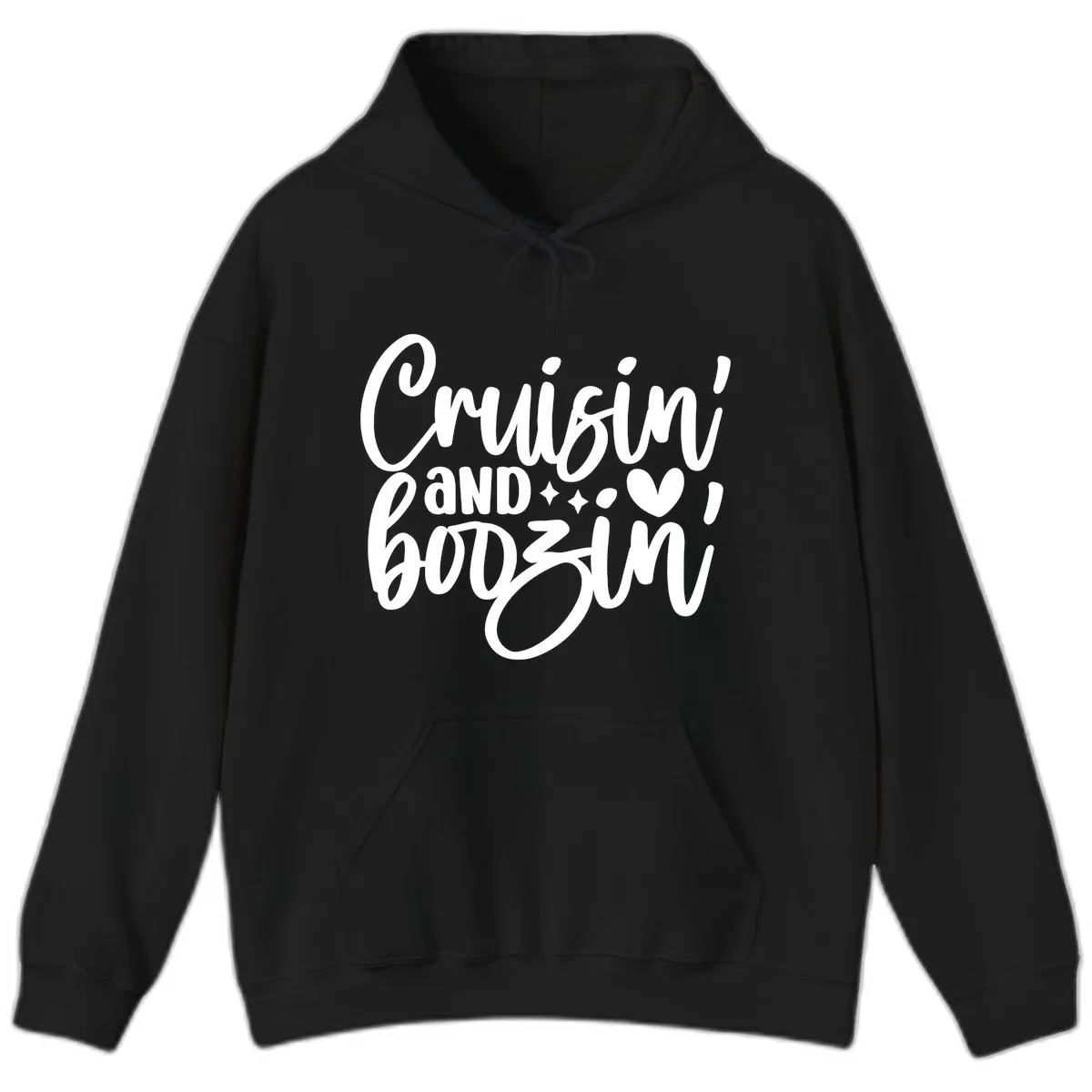 Cruisin and Boozin Cruise Design Hoodie in Black