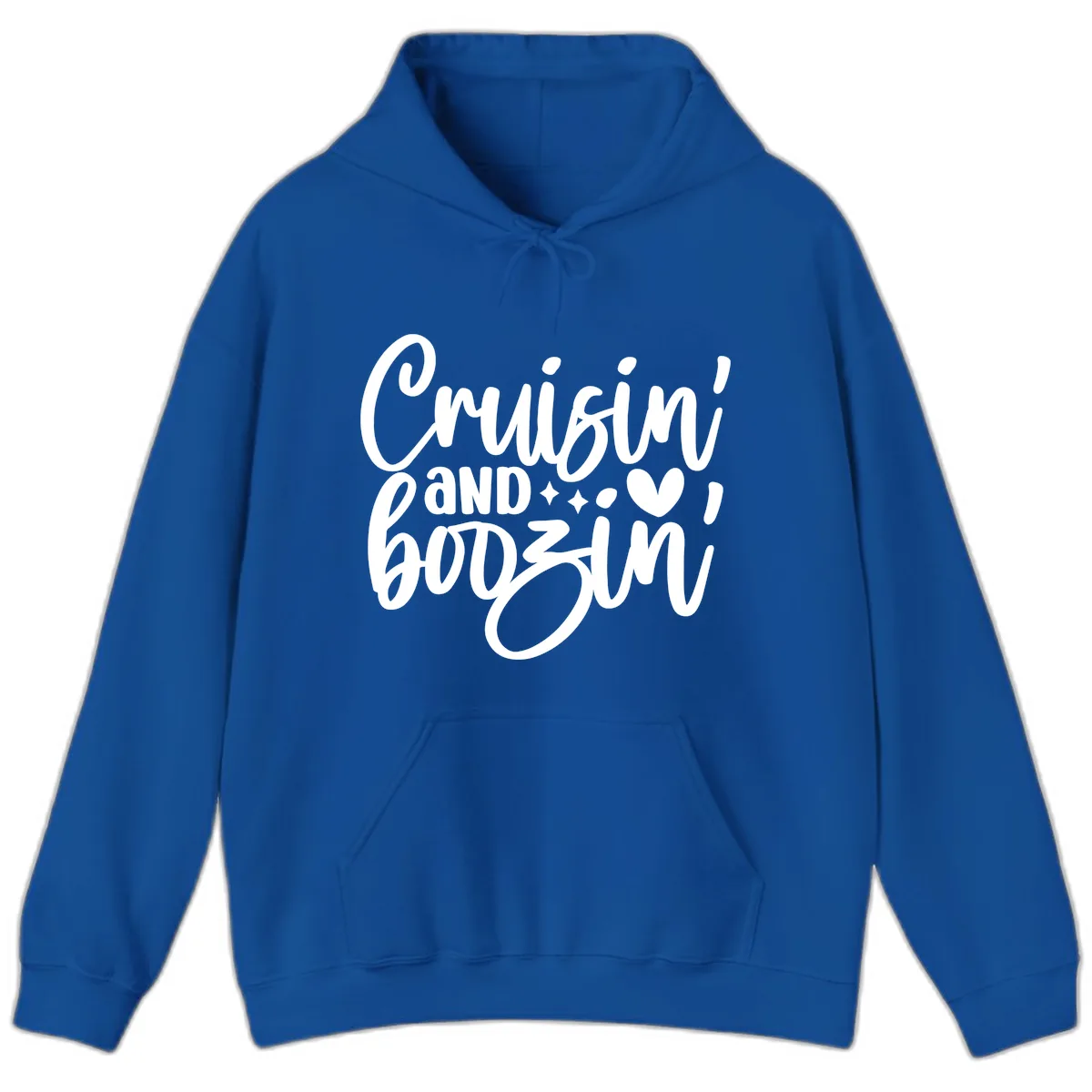 Cruisin and Boozin Cruise Design Hoodie in Royal
