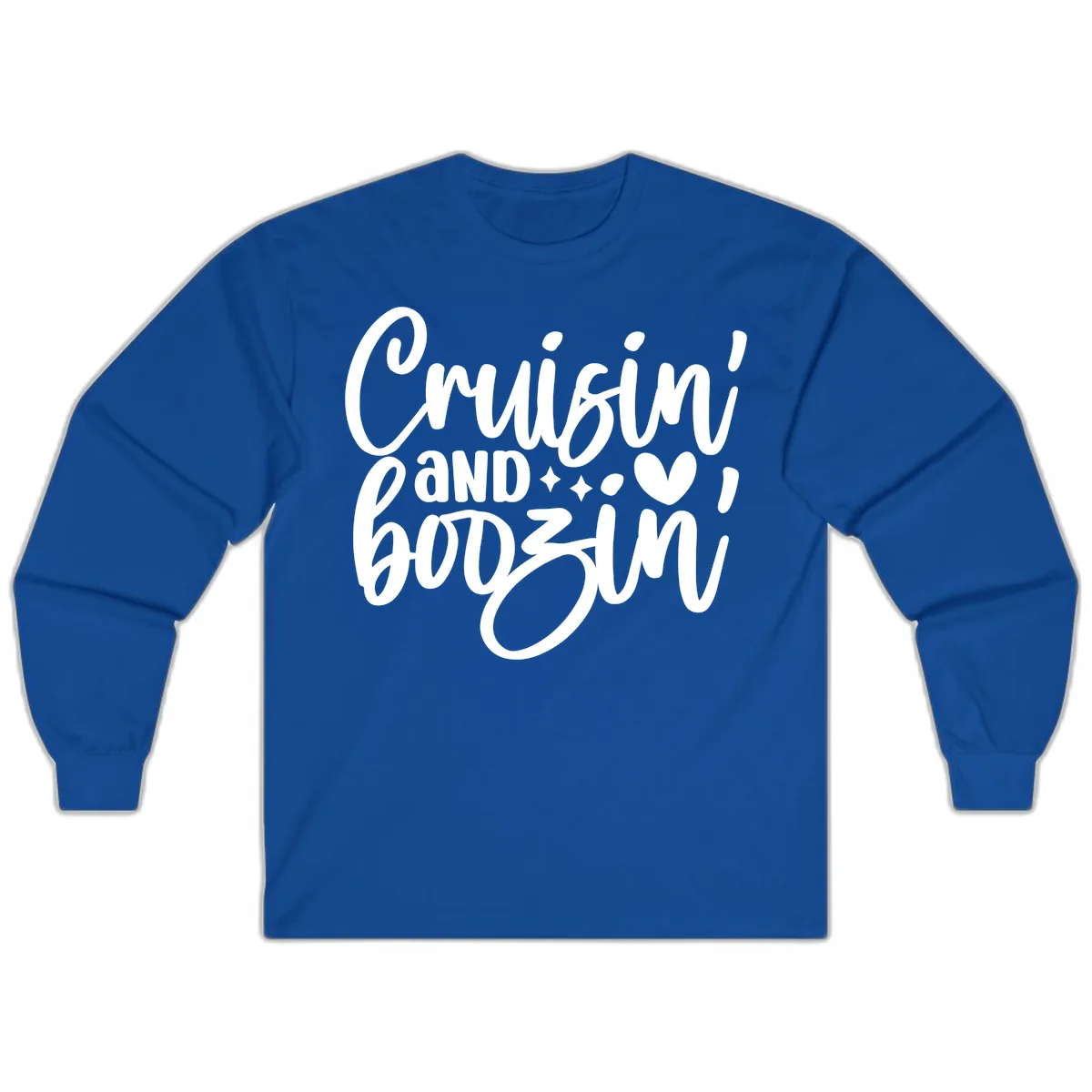Cruisin and Boozin Cruise Design Long Sleeve in Royal