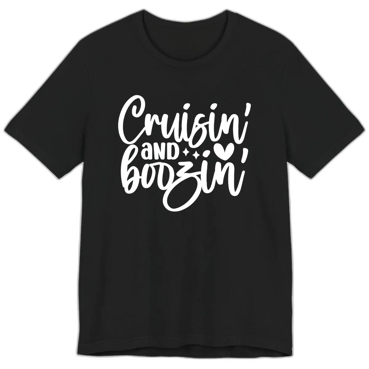 Cruisin and Boozin Cruise Design Premium T-Shirt in Black