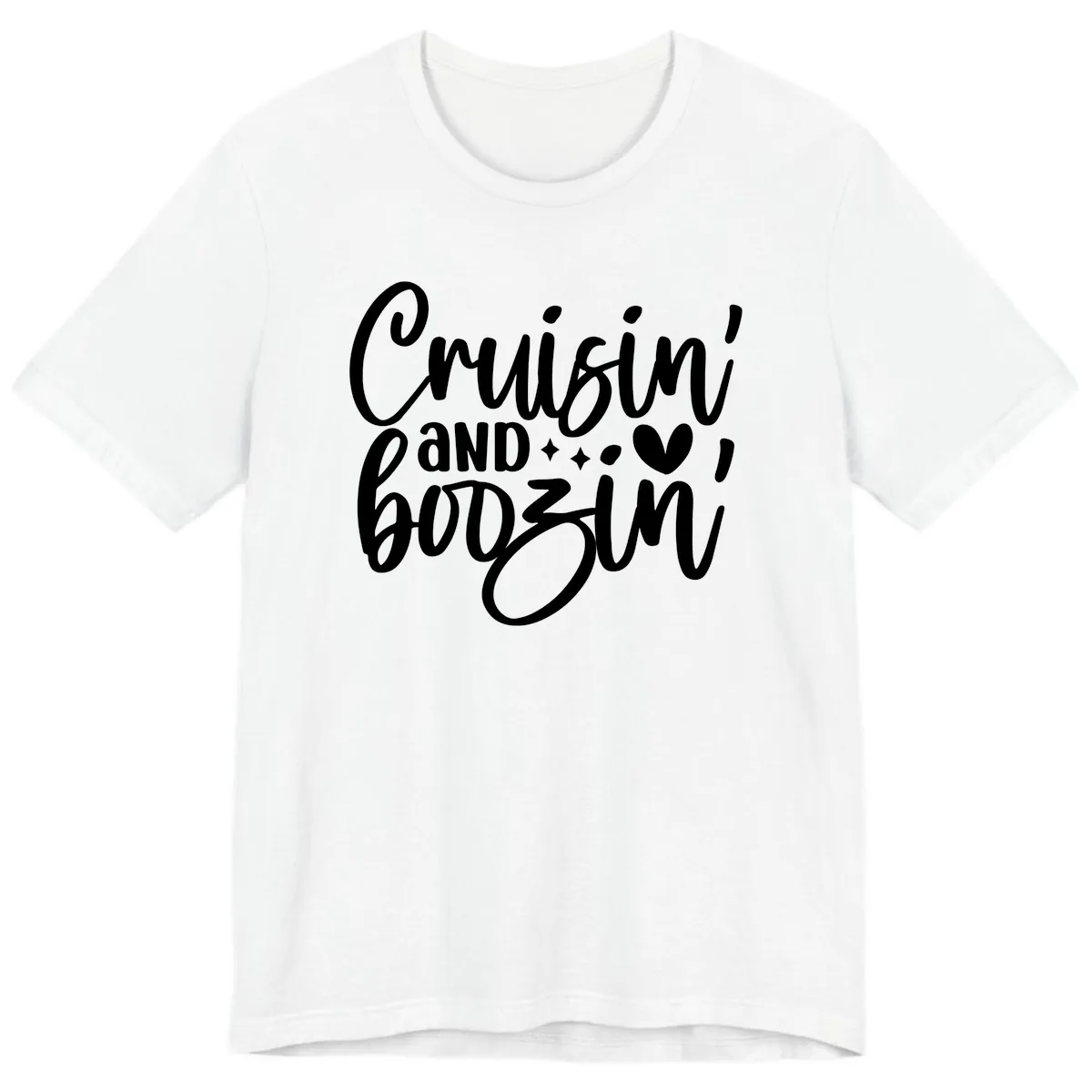 Cruisin and Boozin Cruise Design Premium T-Shirt in White
