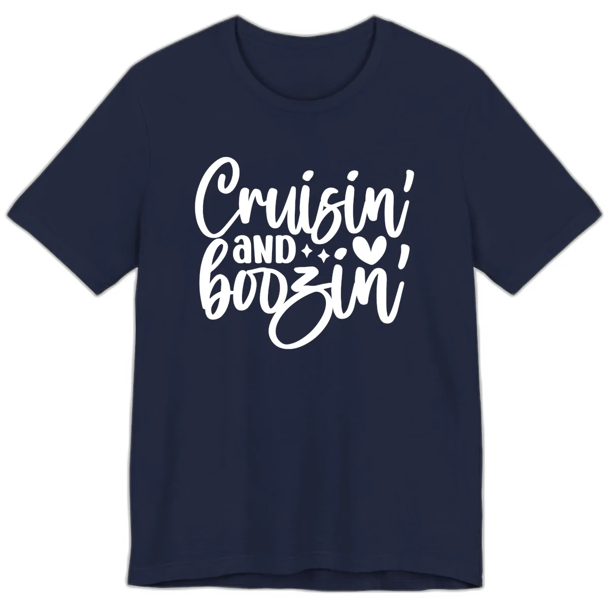 Cruisin and Boozin Cruise Design Premium T-Shirt in Navy
