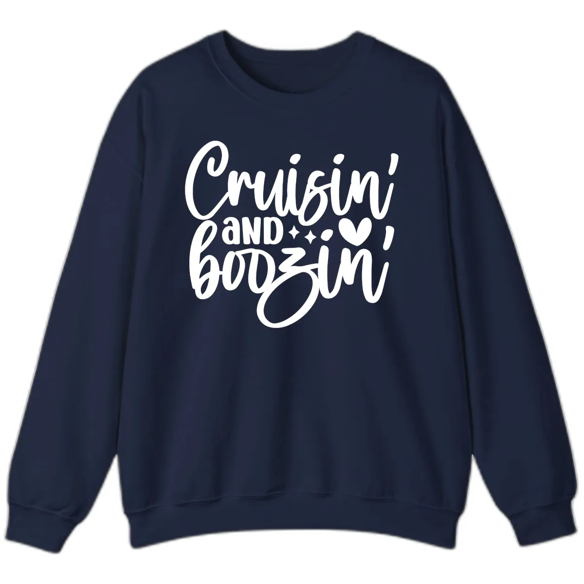 Cruisin and Boozin Cruise Design Sweatshirt in Navy