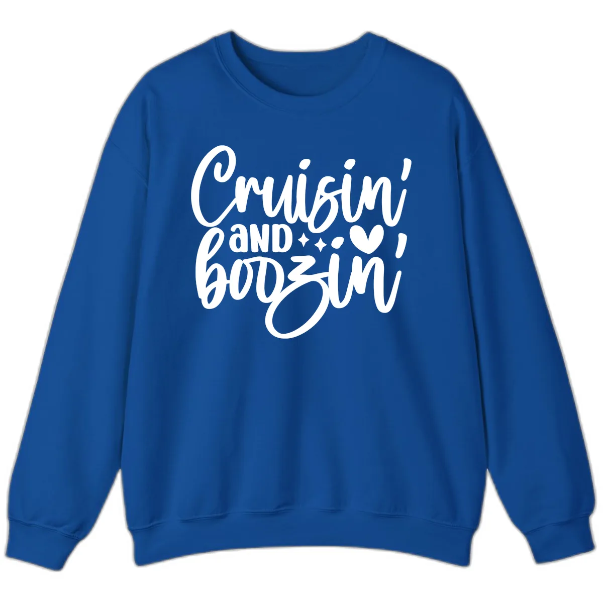 Cruisin and Boozin Cruise Design Sweatshirt in Royal