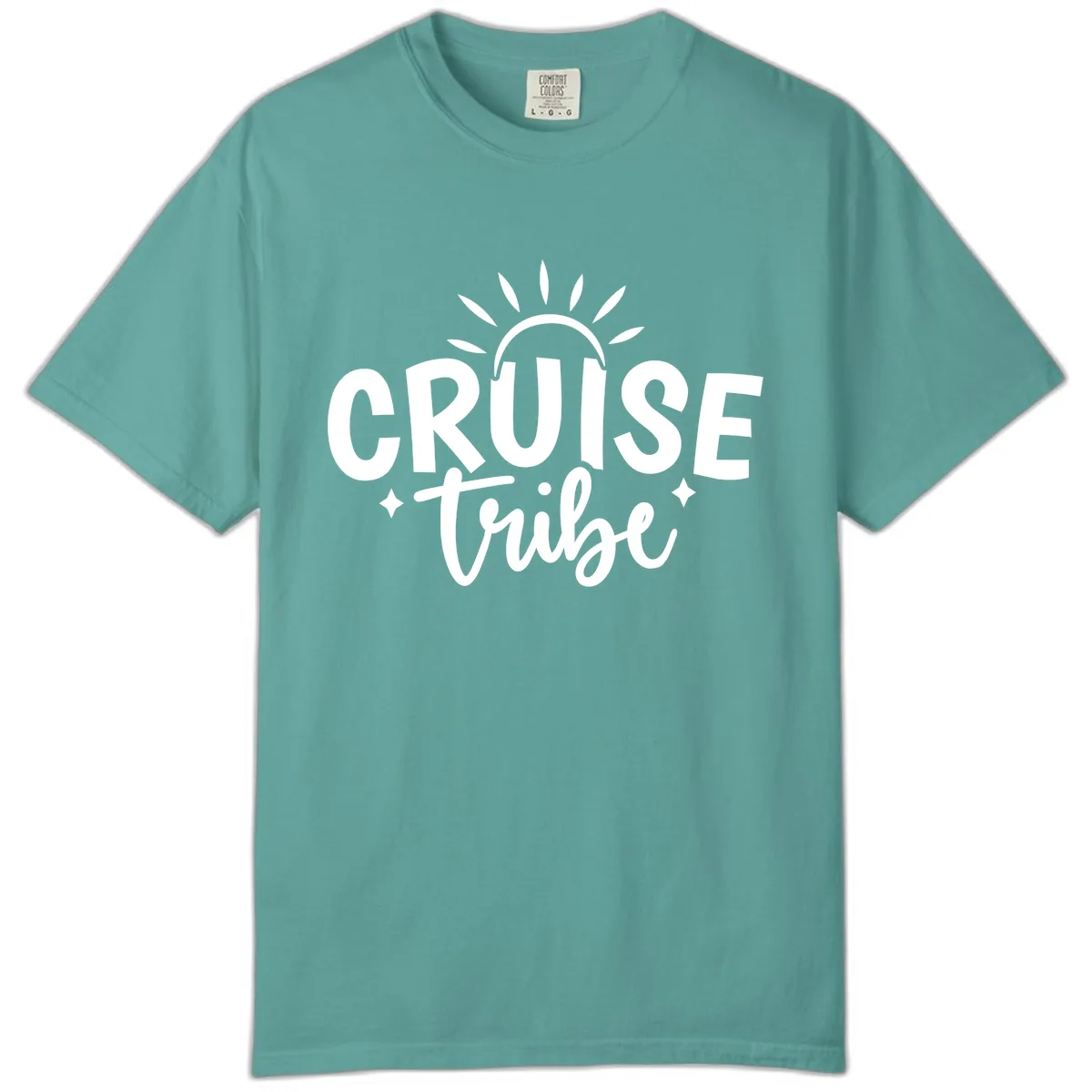 Cruise Tribe Slogan Design Comfort Color in Seafoam