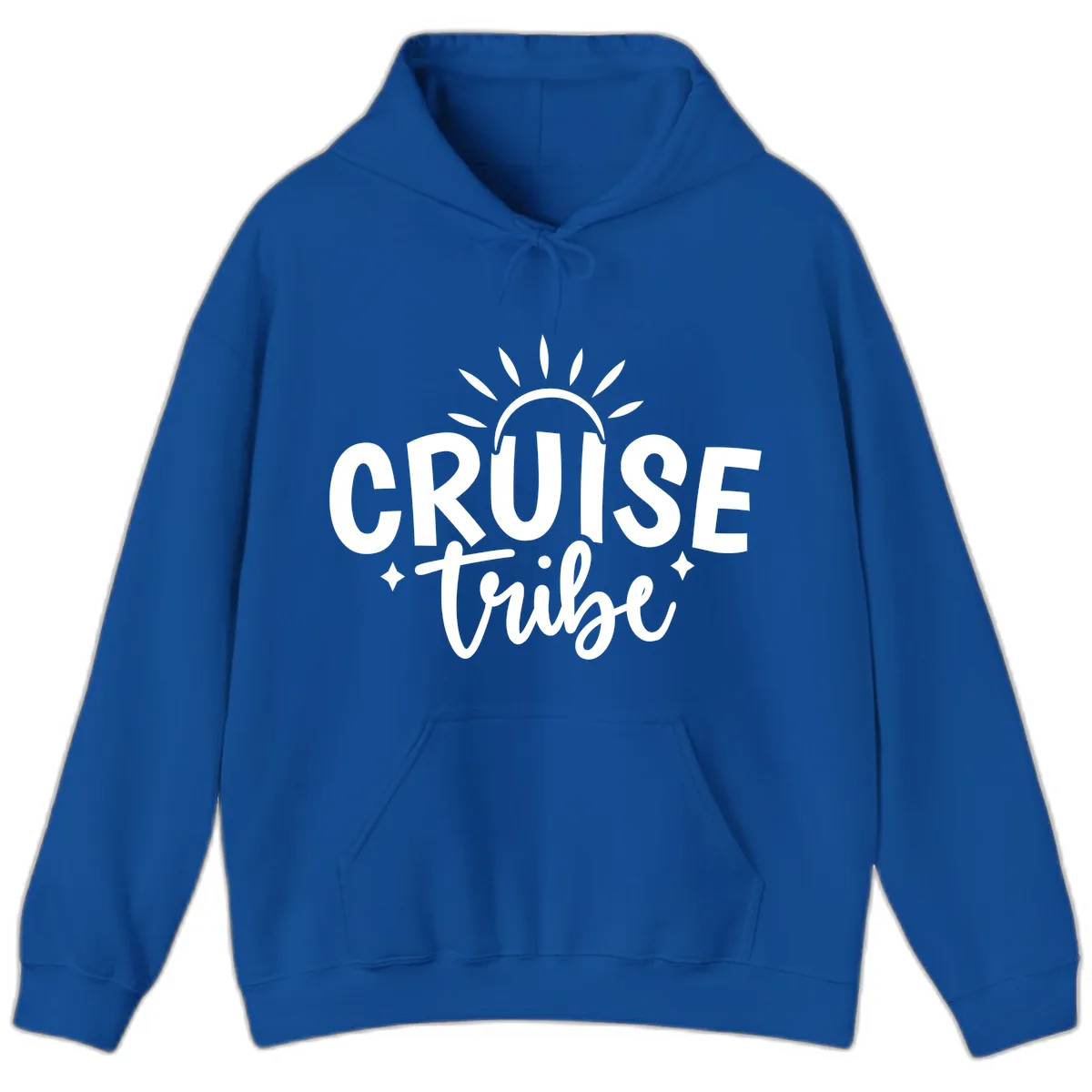 Cruise Tribe Slogan Design Hoodie in Royal