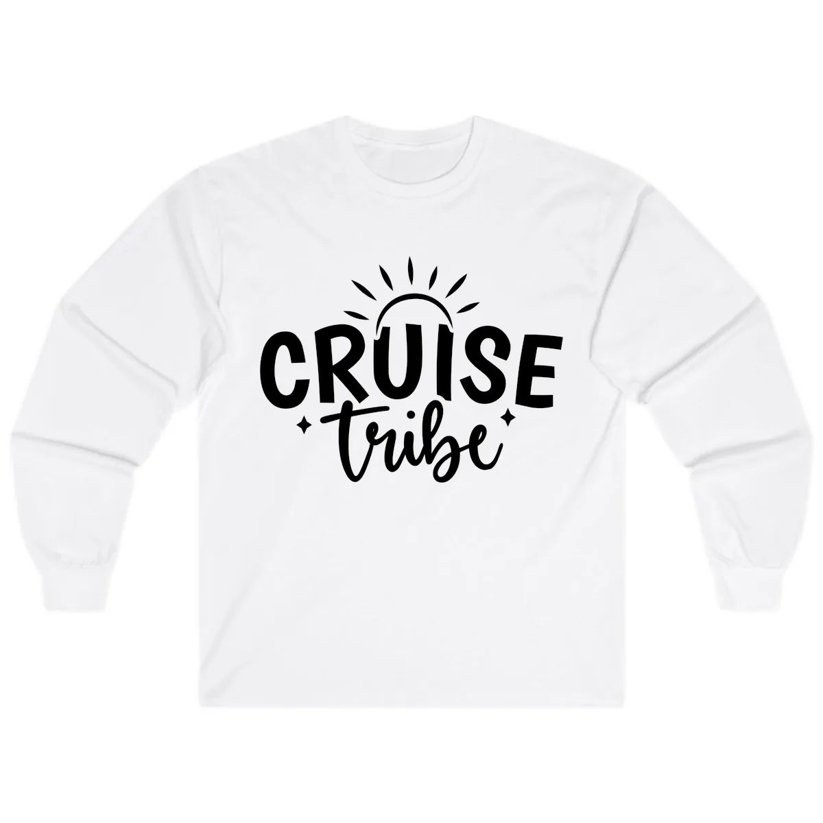Cruise Tribe Slogan Design Long Sleeve in White