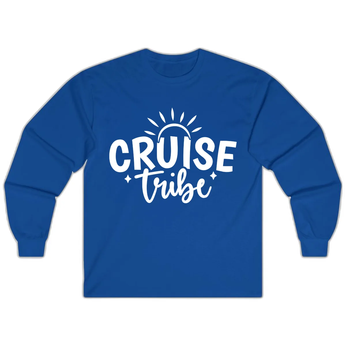 Cruise Tribe Slogan Design Long Sleeve in Royal