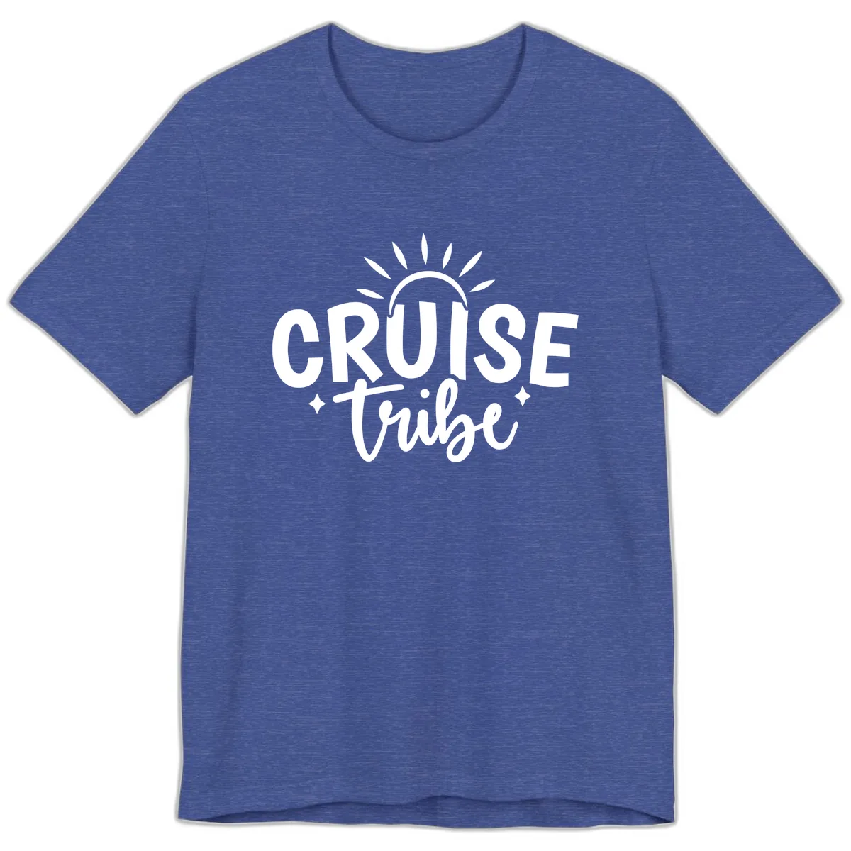 Cruise Tribe Slogan Design Premium T-Shirt in Heather True Royal