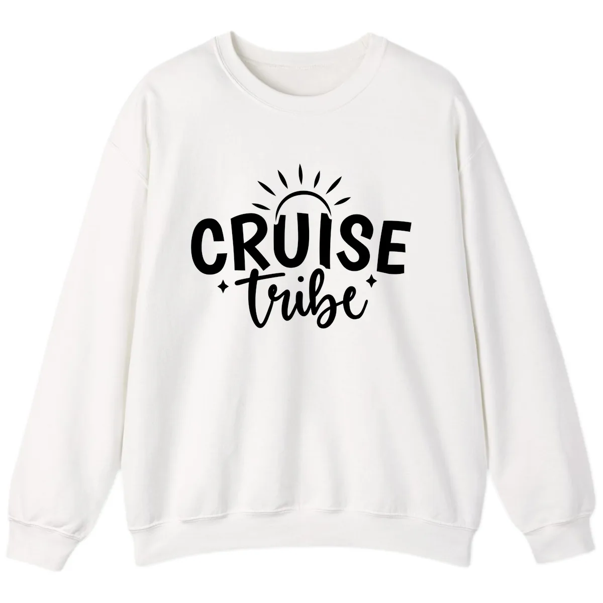 Cruise Tribe Slogan Design Sweatshirt in White