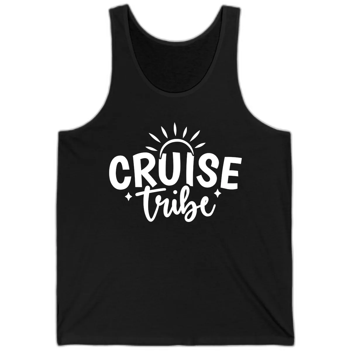 Cruise Tribe Slogan Design Tank in Black