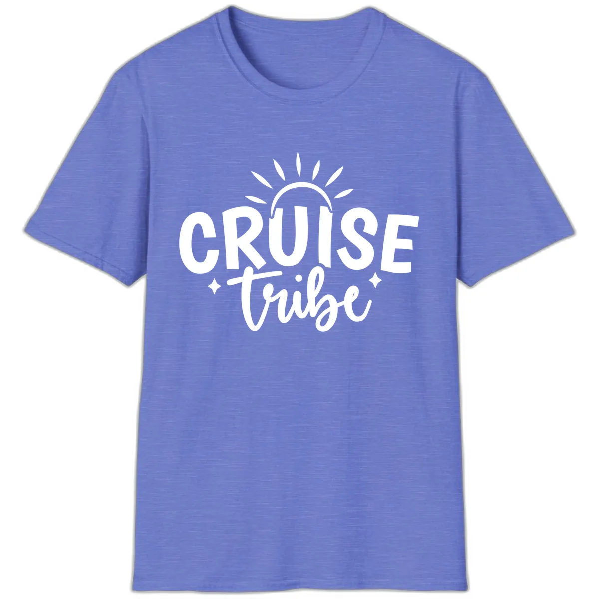 Cruise Tribe Slogan Design T-Shirt in Heather Royal