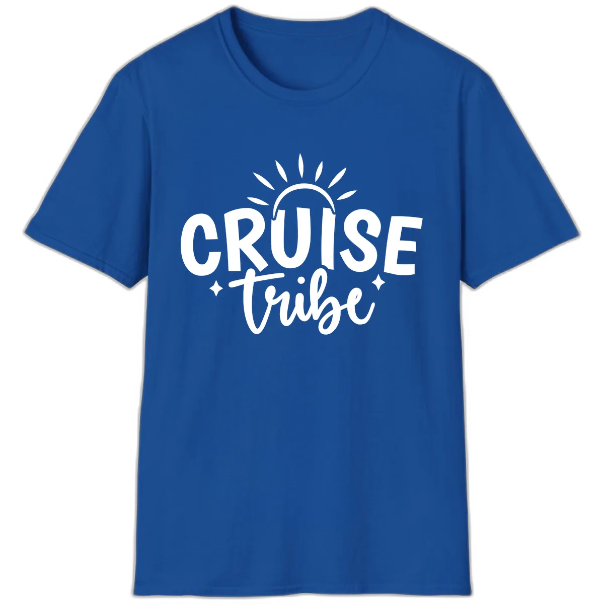 Cruise Tribe Slogan Design T-Shirt in Royal