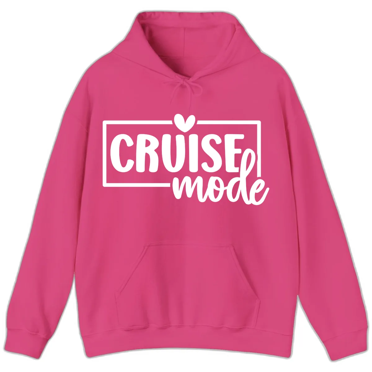 Cruise Mode Heart Hoodie in Heliconia