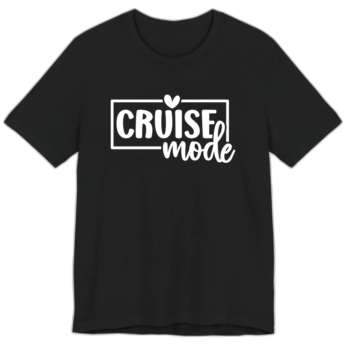 Cruise Mode Heart Premium T-Shirt in Black