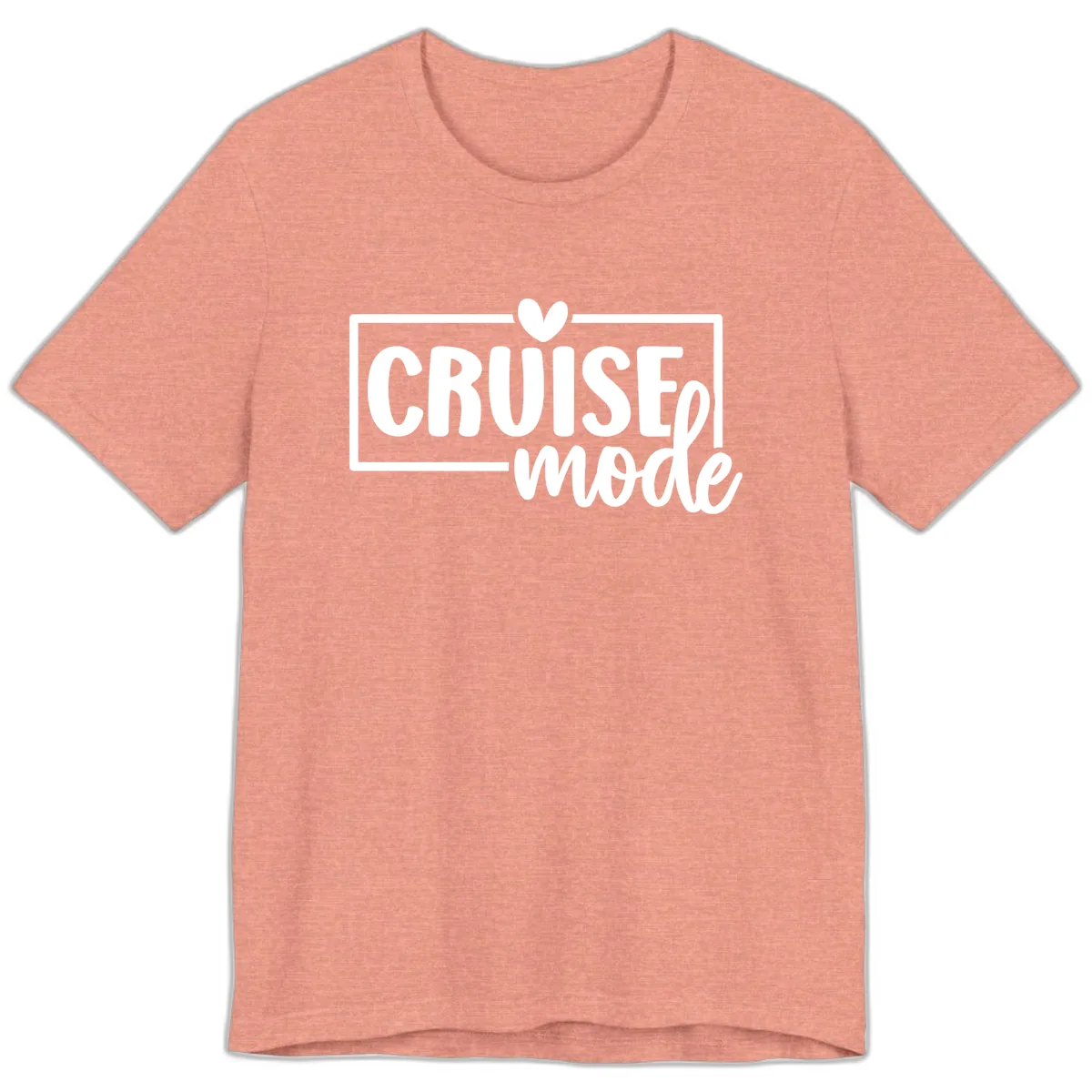 Cruise Mode Heart Premium T-Shirt in Heather Sunset