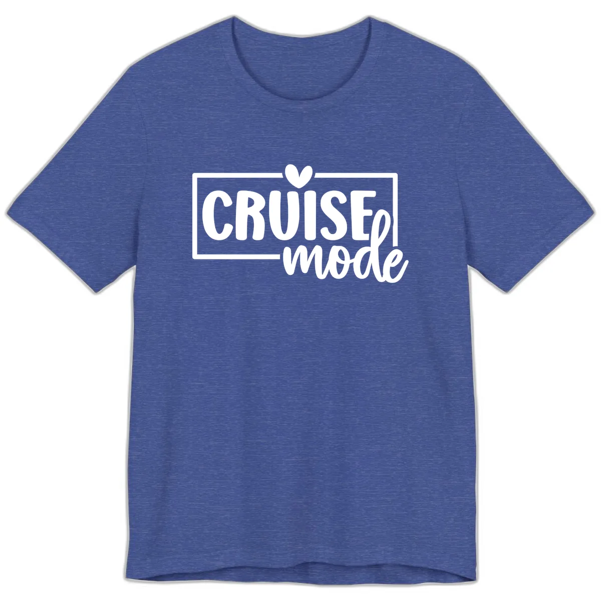 Cruise Mode Heart Premium T-Shirt in Heather True Royal