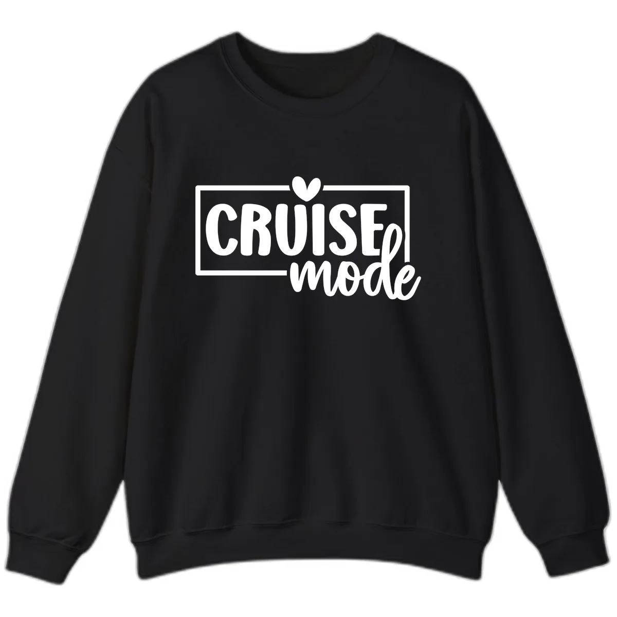 Cruise Mode Heart Sweatshirt in Black