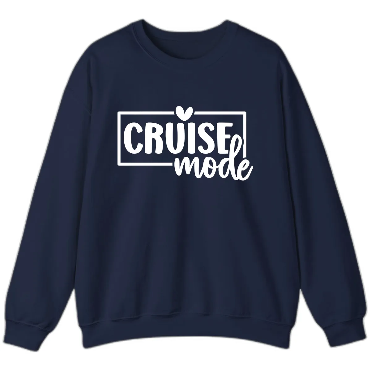 Cruise Mode Heart Sweatshirt in Navy