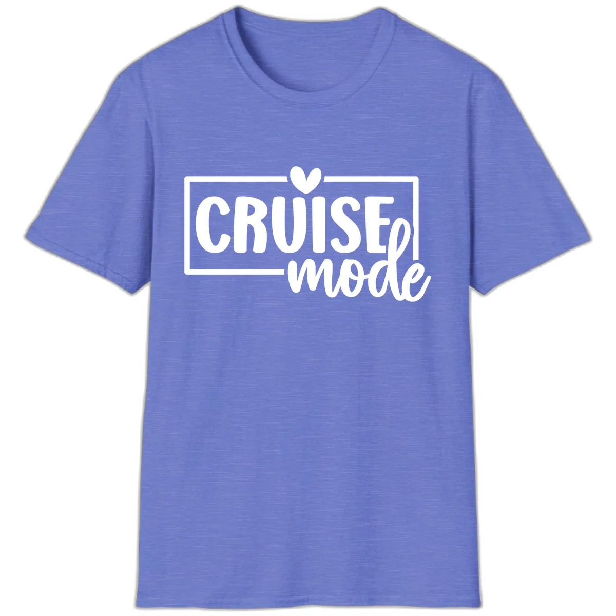 Cruise Mode Heart T-Shirt in Heather Royal